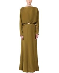Max Mara - Kleedjes ,Groen ,Satijn Lichtgewicht Satijnen Jurk - Lyst