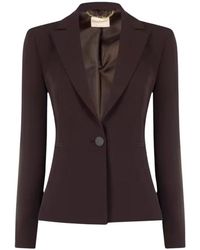 Rinascimento - Jassen ,Bruin ,Leer Blazer Monopetto - Lyst