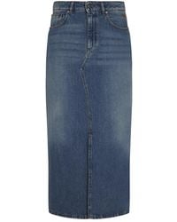MSGM - Denim Skirts - Lyst
