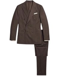 BOSS - Kostuums ,Bruin ,Katoen Single-Breasted Coat - Lyst