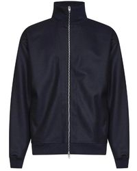 Jil Sander - Hoodies & Sweatvesten ,Blauw ,Wol Jassen - Lyst