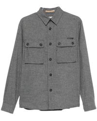 Paolo Pecora - Grijze Shirt Met Dubbele Zakken - Lyst