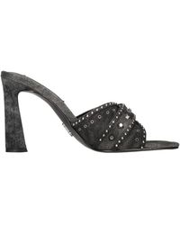 Steve Madden - Denim Heeled Mules - Lyst