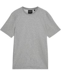 Lyle & Scott - Tops ,Grijs ,Katoen T-Shirt Met Korte Mouwen En Ronde Hals - Lyst