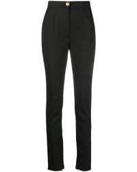 Balmain - Broeken ,Zwart ,Noir Stretch Skinny Chinos - Lyst