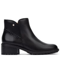 Pikolinos - Schwarze Leder-Stiefeletten Für Frauen - Lyst