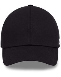 Courreges - Schwarze verstellbare riemen gebogener schirm kappe - Lyst