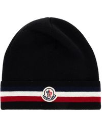 Moncler - Wollmütze Mit Logo - Lyst