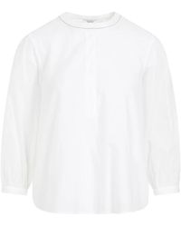 Peserico - Camicia in voile di cotone bianco - Lyst