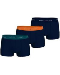 Tommy Hilfiger - Ondergoed ,Blauw ,Katoen Klassieke Trunk Boxershorts - Lyst