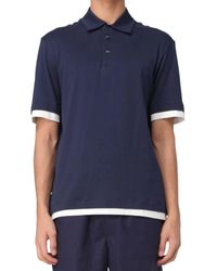 Roberto Collina - Blaue Polo T-Shirts Und Polos - Lyst