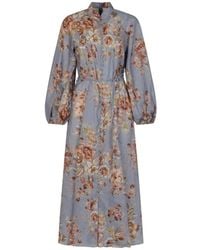 Zimmermann - Kleedjes ,Veelkleurig ,Linnen Awaken Billow Maxi Jurk - Lyst