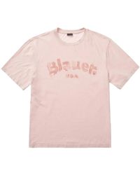 Blauer - Klassisches Baumwoll-T-Shirt für Männer - Lyst