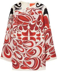 La DoubleJ - Kleedjes ,Rood ,Wol Mini Supremes Swing Jurk - Lyst