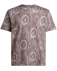 Etro - Tops ,Veelkleurig ,Katoen T-Shirt - Lyst