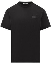 Givenchy - Tops ,Zwart ,Katoen T-Shirt Van Katoen Met Patch - Lyst