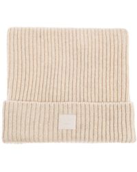 Acne Studios - Accessoires ,Wol Face Logo Square Beanie - Lyst