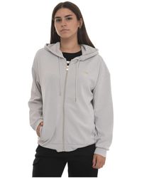 EA7 - Hoodies & Sweatvesten ,Blauw ,Polyester Fullzip Hoodie - Lyst