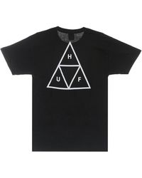 Huf - Zwarte Triangle Tee Korte Mouw T-Shirt - Lyst