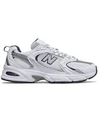New Balance - Mr530 Logo-embossed Leather And Mesh Low-top Trainers 7. - Lyst
