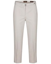 Moorer - Broeken ,Katoen Lichte Cropped Broek - Lyst