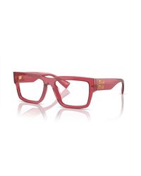 Miu Miu - Transparent Bordeaux Brillengestelle - Lyst