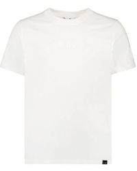 Courreges - Bedrucktes logo rundhals t-shirt,bedrucktes logo baumwoll-t-shirt - Lyst
