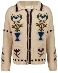 BAZISZT - Truien & Vesten ,Veelkleurig ,Wol Garden Cardigan - Lyst