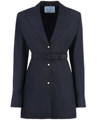 Prada - Elegante Wol Mohair Blazer - Lyst
