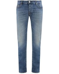 Moorer - Jeans ,Blauw ,Katoen Credi Slim Fit Jeans - Lyst