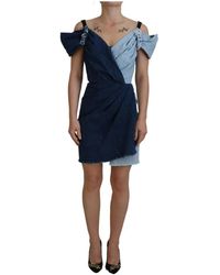 Dolce & Gabbana - Zweifarbiges Jeans-Minikleid - Lyst
