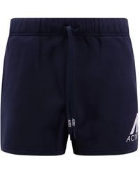 Autry - Korte Broeken ,Blauw ,Katoen Blauwe Elastische Taille Shorts - Lyst