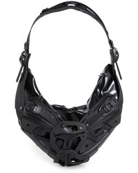 Innerraum - Schwarze Matte Schultertasche Mit Verstellbarem Gurt - Lyst