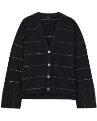 JOSEPH - Truien & Vesten ,Zwart ,Katoen Fragmented Stripes Cardigan - Lyst