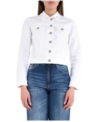 Dondup - Stretch Denim Jacke Mit Schmuckknöpfen - Lyst