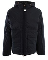 Moncler - Jassen ,Blauw ,Katoen Korte Donsjas - Lyst