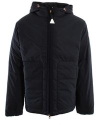 Moncler - Jassen ,Blauw ,Katoen Korte Donsjas - Lyst