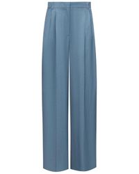 Marella - Broeken ,Blauw ,Leer Long Pant - Lyst