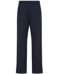 ARMANI EXCHANGE - Blaue jersey-hose mit hohem bund und taschen - Lyst