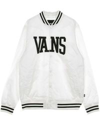 Vans - Weiße Bomberjacke Für Männer - Lyst
