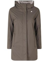 K-Way - Sophie Twill Soft Beaver Jas - Lyst