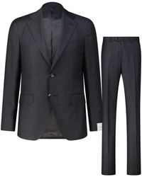 Caruso - Kostuums ,Grijs ,Wol Elegant Wollen Pak Aida - Lyst