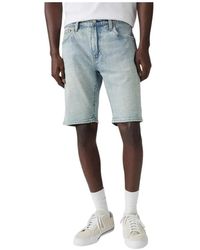 Levi's - Korte Broeken ,Blauw ,Katoen Bermuda Shorts - Lyst