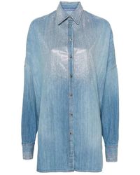 Ermanno Scervino - Bright cobalt denim shirt - Lyst