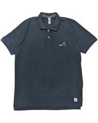 Bob - Blauw Polo Met Handgeschilderde Borstprint - Lyst