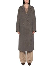Soft Goat - Jassen ,Bruin ,Wol Oversized Houndstooth Jas - Lyst