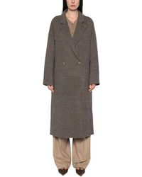 Soft Goat - Jassen ,Bruin ,Wol Oversized Houndstooth Jas - Lyst