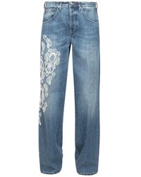 Dondup - Bestickte Gerade Jeans - Lyst