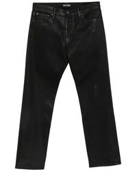 Tom Ford - Coated Straight-Leg Trousers - Lyst