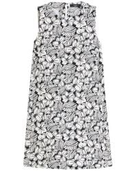 Weekend by Maxmara - Kleedjes ,Veelkleurig ,Katoen Racer Korte Jurk - Lyst